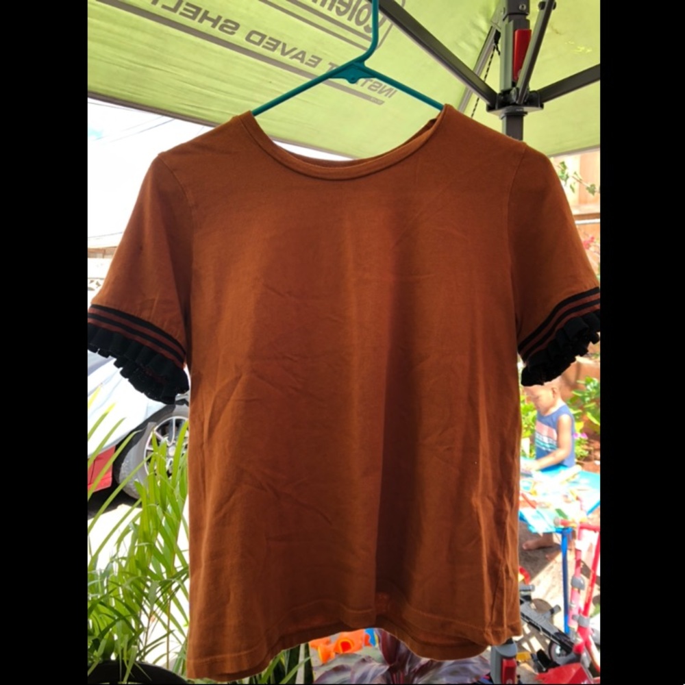 Zara Burnt Orange Short Sleeve